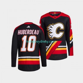 Pánské Hokejový Dres Calgary Flames Jonathan Huberdeau 10 Adidas 2022-2023 Reverse Retro Černá Authentic